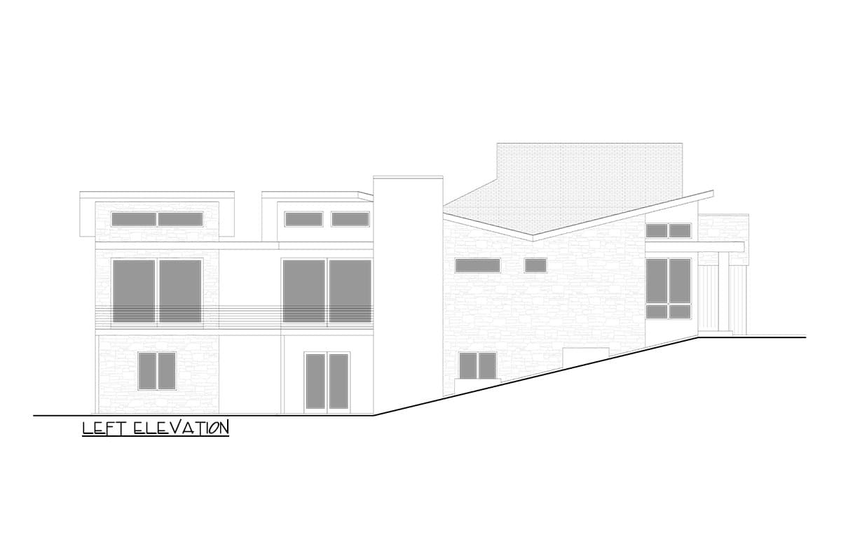 Plan 365038PED: 2652 Square Foot Mid-Century Modern House Plan with Walkout Basement Expansion - Image #26 - Contemporary, Mid Century Modern, Modern, Prairie