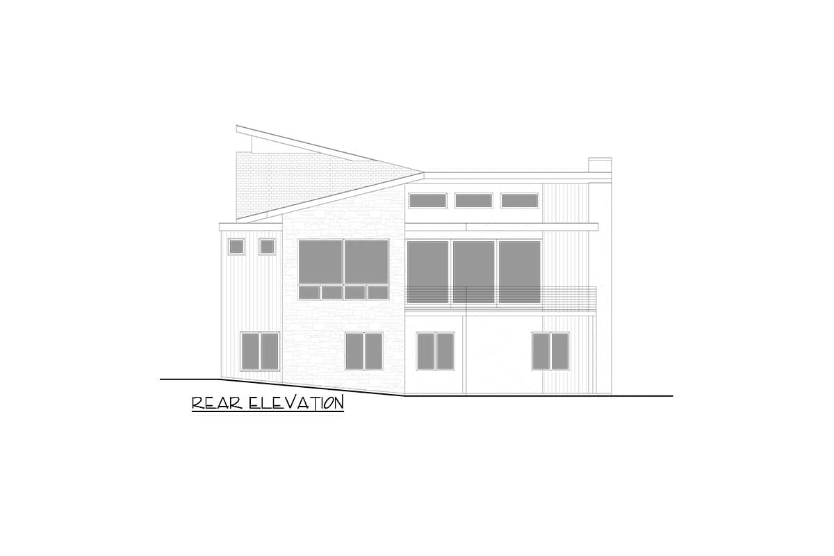 Plan 365038PED: 2652 Square Foot Mid-Century Modern House Plan with Walkout Basement Expansion - Image #27 - Contemporary, Mid Century Modern, Modern, Prairie