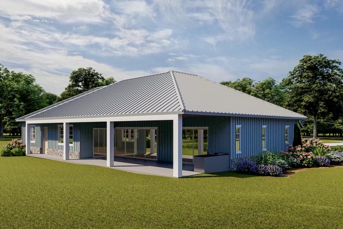 Plan 33259ZR: Craftsman-Style House Plan with 3 Bedrooms and Angled Garage - 2534 Sq Ft - Image #7 - Craftsman, New American, Ranch, Transitional