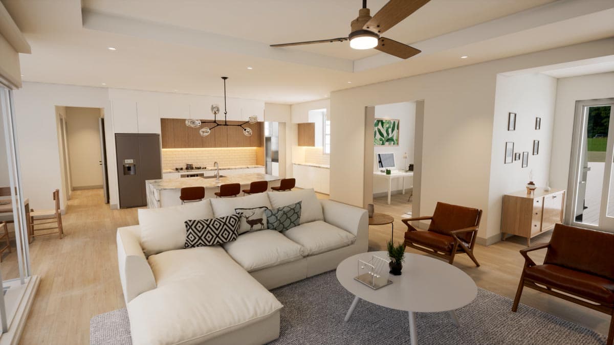 Plan 33259ZR: Craftsman-Style House Plan with 3 Bedrooms and Angled Garage - 2534 Sq Ft - Image #12 - Craftsman, New American, Ranch, Transitional