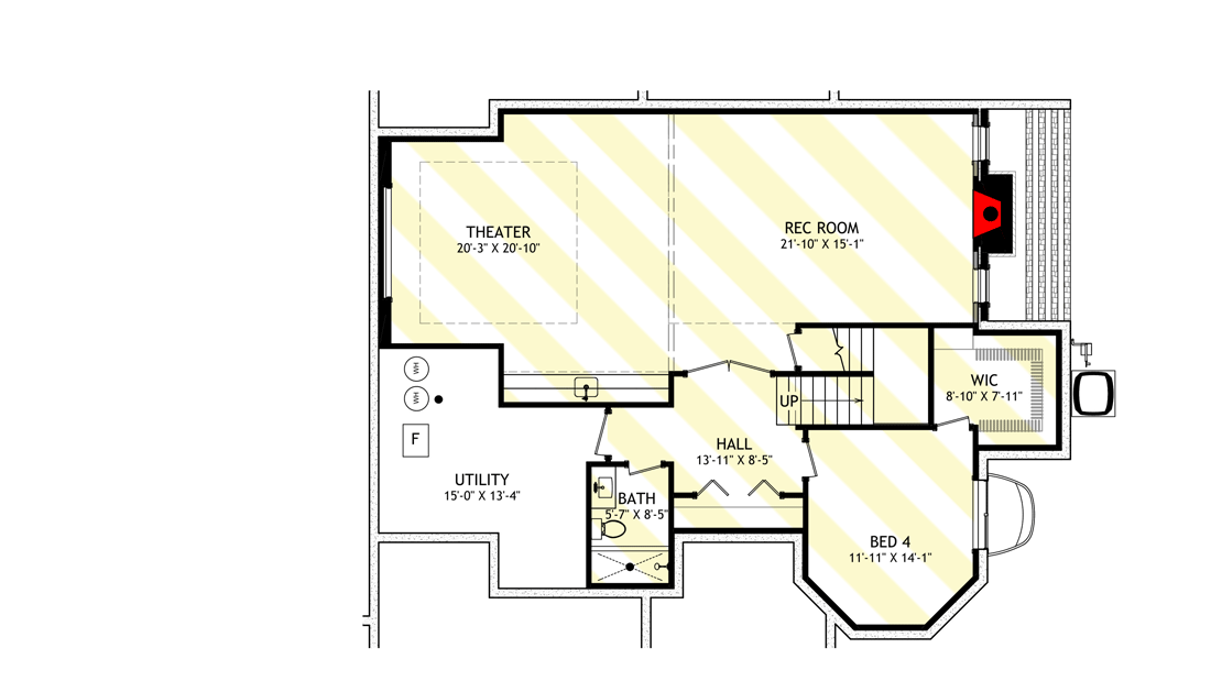 Plan 703000TYL: Flexible Country Home Plan with Front and Rear Porches - Floor Plan - Optionally Finished Lower Level - Country, Farmhouse, Traditional