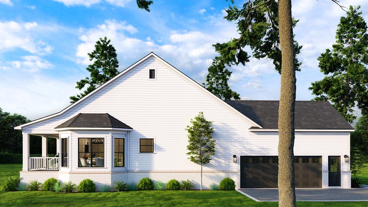 Plan 70851MK: 3 Bed Contemporary Farmhouse with 3-Sided Wrap-Around Porch - 2165 Sq FT - Image #4 - Country, Craftsman, Farmhouse, Modern Farmhouse, Traditional