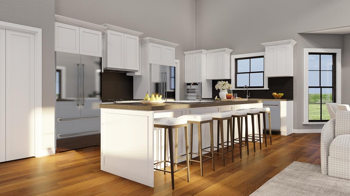 Plan 70851MK: 3 Bed Contemporary Farmhouse with 3-Sided Wrap-Around Porch - 2165 Sq FT - Image #12 - Country, Craftsman, Farmhouse, Modern Farmhouse, Traditional