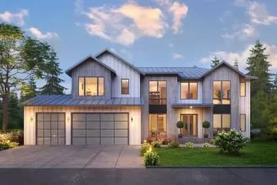5-Bed Modern Mountain Home Plan with Office and Formal Dining Room