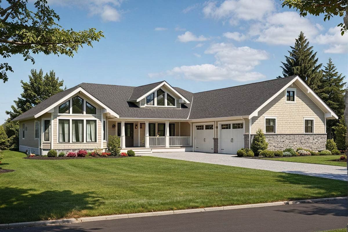 Traditional Ranch House Plan 35301GH: Traditional Ranch House Plan with 3 Beds, Split Layout ...