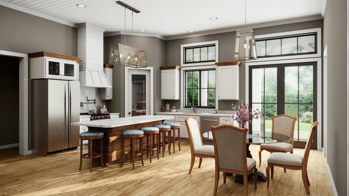 Plan 25034DH: 1620 Square Foot One-Story Country Home Plan with No Wasted Space and a Side-Entry Garage - Image #5 - Barndominium, Country, Craftsman, Modern Farmhouse