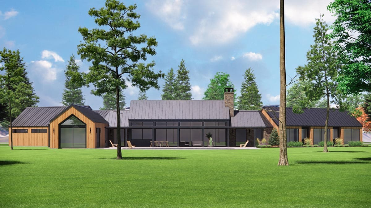 Plan 818061JSS: 3562 Square Foot New Zealand Modern Ranch Captures Views From Every Angle - Image #4 - Contemporary, Mid Century Modern, Modern, Modern Farmhouse