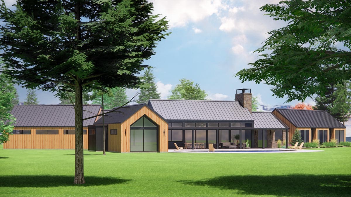 Plan 818061JSS: 3562 Square Foot New Zealand Modern Ranch Captures Views From Every Angle - Image #5 - Contemporary, Mid Century Modern, Modern, Modern Farmhouse