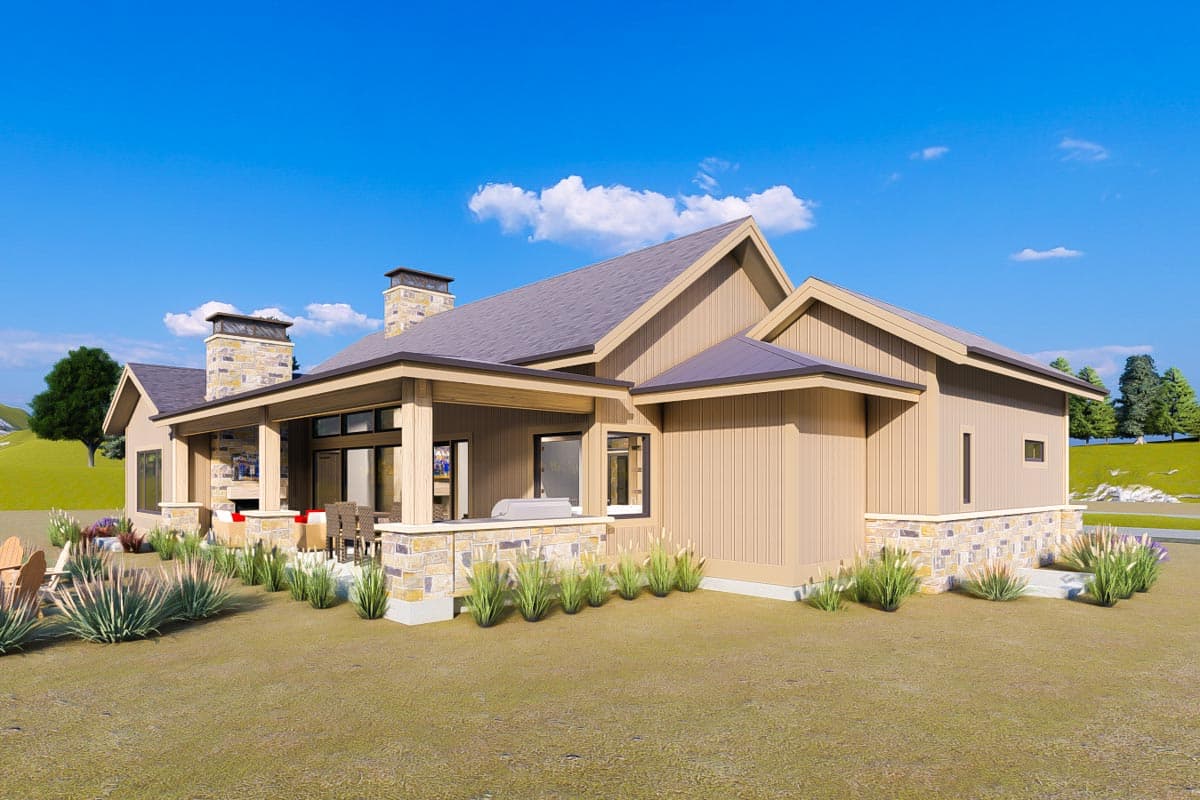 Plan 64539SC: Craftsman House Plan with Garage Workshop and Lower Level Expansion - Image #8 - Craftsman, Mountain, Rustic