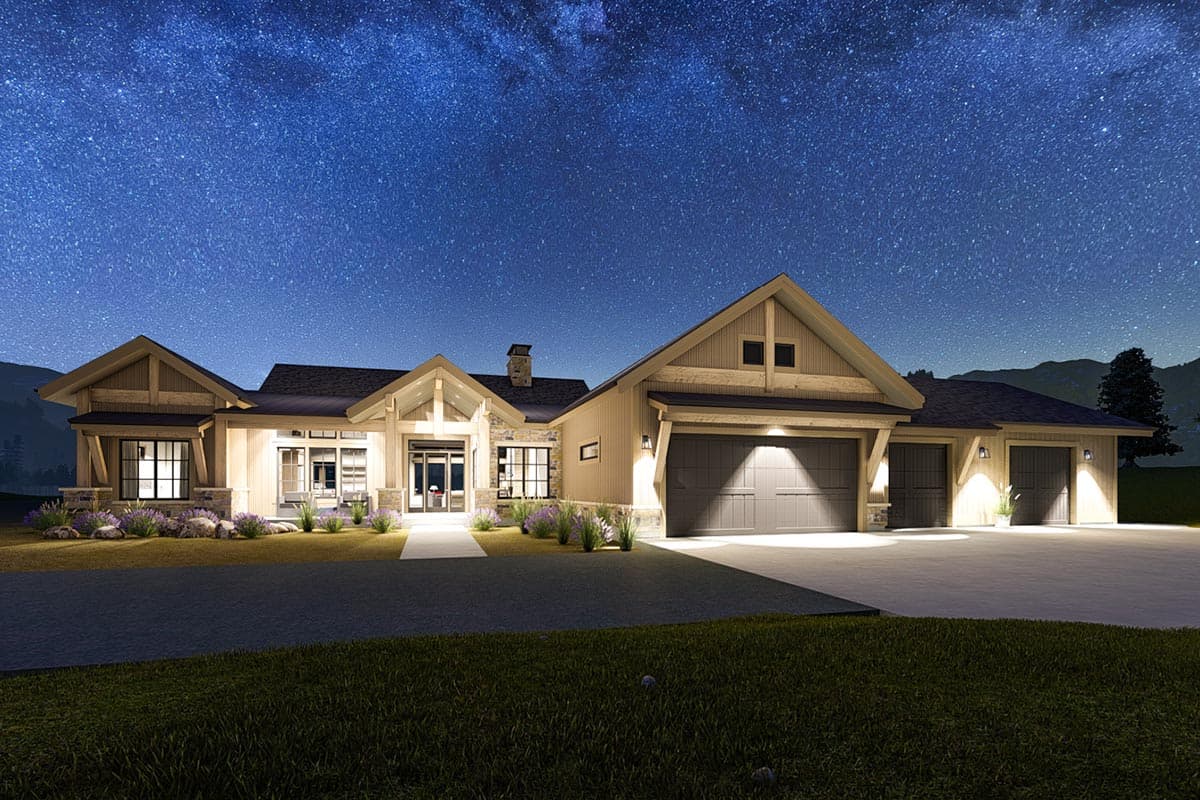 Plan 64539SC: Craftsman House Plan with Garage Workshop and Lower Level Expansion - Image #15 - Craftsman, Mountain, Rustic