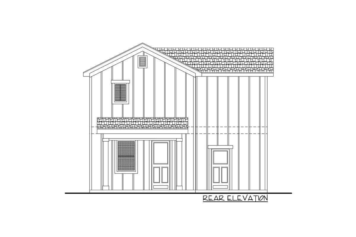 Plan 246000DLR: 2-Bed Craftsman with Single Garage and Open Main Level - 999 Sq Ft - Image #15 - Country, Craftsman, Traditional