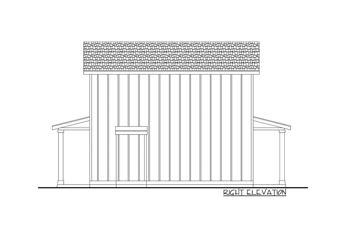 Plan 246000DLR: 2-Bed Craftsman with Single Garage and Open Main Level - 999 Sq Ft - Image #16 - Country, Craftsman, Traditional