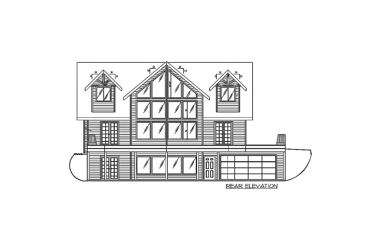 Plan 35313GH: Mountain Home Plan with Drive-Under Garage - Image #4 - Cottage, Country, Mountain, Northwest, Vacation