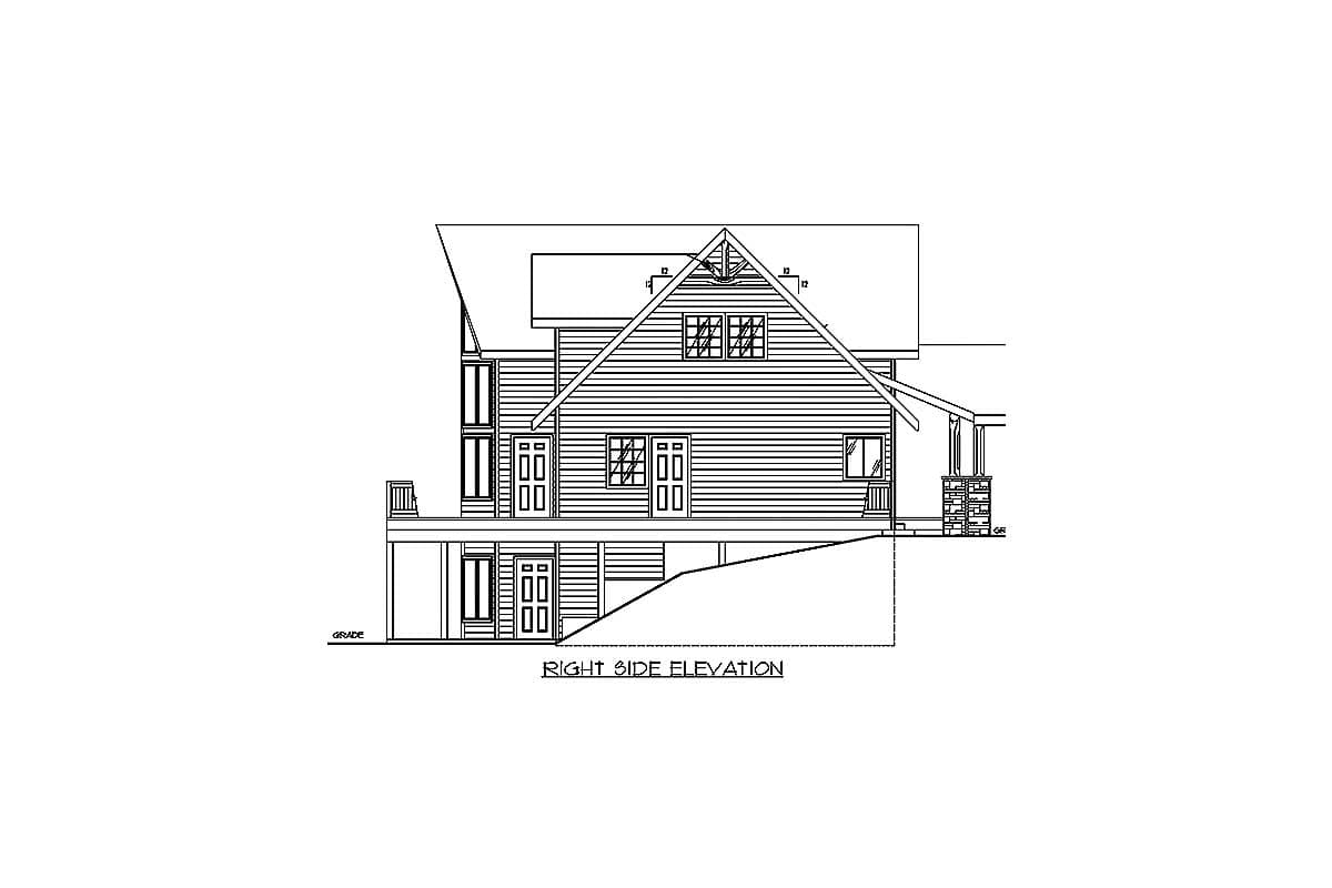 Plan 35313GH: Mountain Home Plan with Drive-Under Garage - Image #5 - Cottage, Country, Mountain, Northwest, Vacation