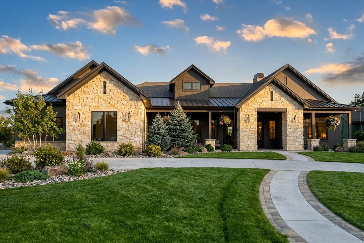 Plan 64540SC: Craftsman Farmhouse with Fun-Filled Lower Level - Image #1 - Contemporary, Country, Craftsman, Farmhouse, Modern Farmhouse, Mountain, New American, Ranch, Rustic