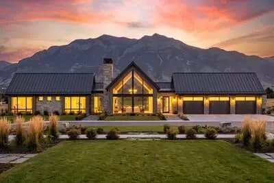 New Zealand Modern Ranch with Vaulted Interior and Huge Rear Porch - 3399 Sq Ft