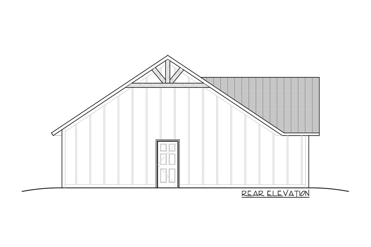 Plan 810024RBT: 1067 Square Foot 3-Car Detached Garage - Image #4 - Craftsman, Rustic, Traditional