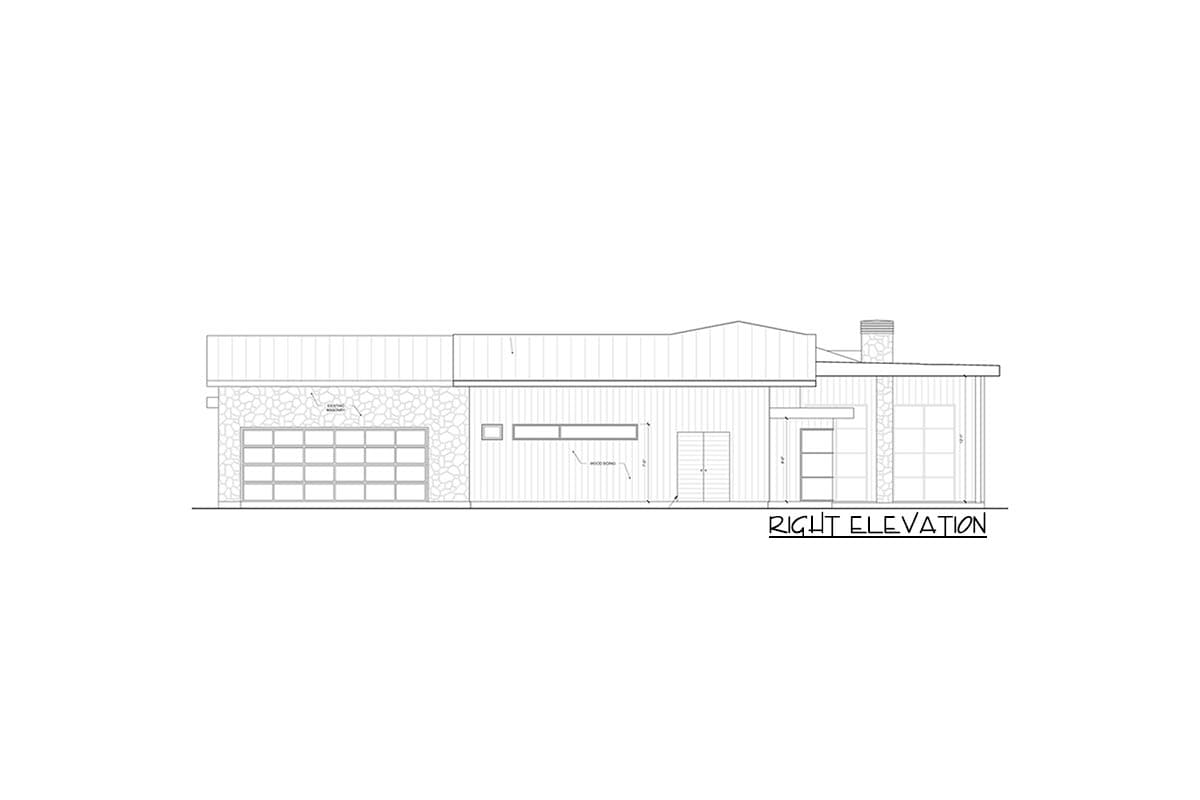 Plan 42441DB: 3388 Square Foot Modern One-Story House Plan with Flex Bedroom or Home Office - Image #5 - Hill Country, Mid Century Modern, Modern, Ranch