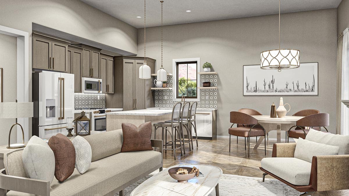 Plan 623256DJ: 3-Bed Spanish-Style Southwest House Plan Under 1700 Square Feet with RV Garage - Image #10 - Adobe , Ranch, Southern, Southwest, Spanish