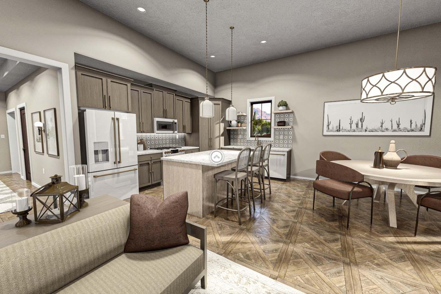 Plan 623256DJ: 3-Bed Spanish-Style Southwest House Plan Under 1700 Square Feet with RV Garage - Virtual Tour Cover Image - Adobe , Ranch, Southern, Southwest, Spanish