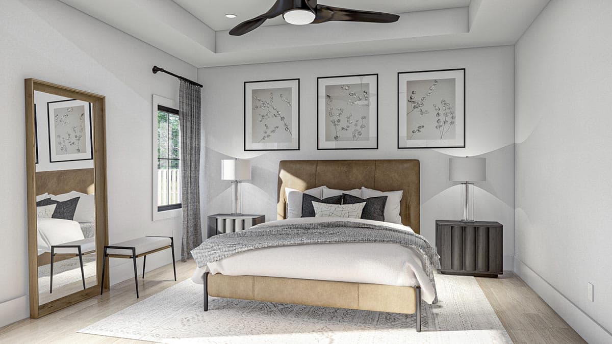 Plan 623257DJ: Traditional Split Level House Plan with Vaulted Open Concept Living Space - 1479 Sq Ft - Image #14 - Country, New American, Traditional