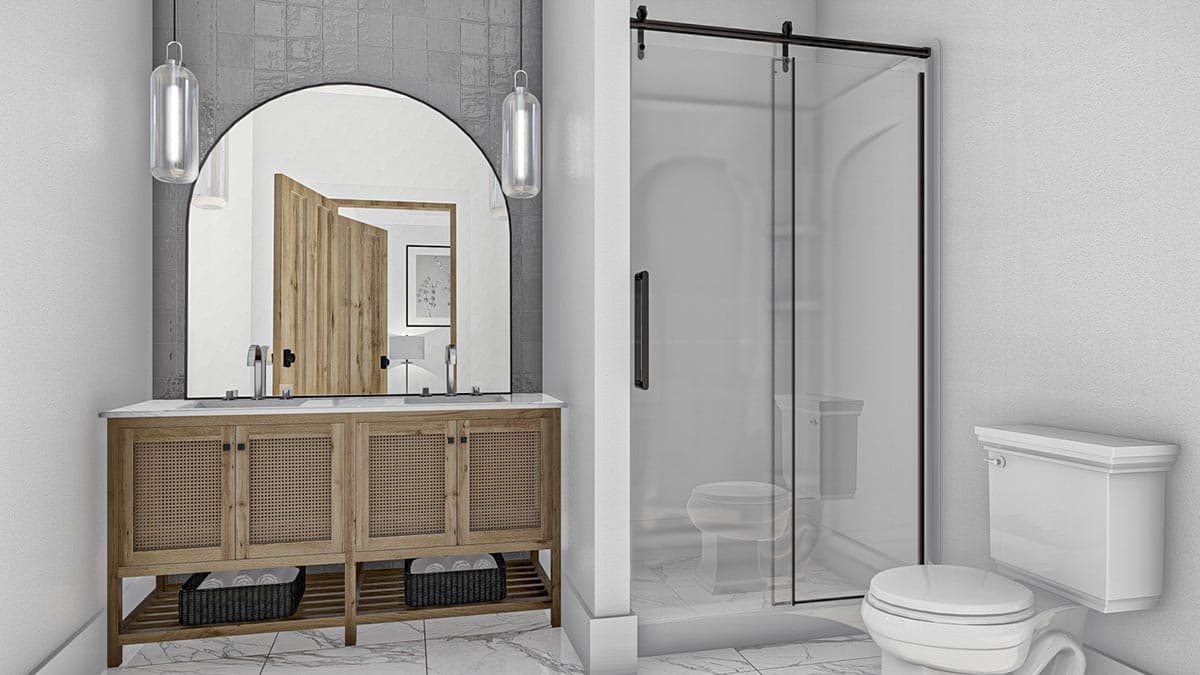 Plan 623257DJ: Traditional Split Level House Plan with Vaulted Open Concept Living Space - 1479 Sq Ft - Image #15 - Country, New American, Traditional