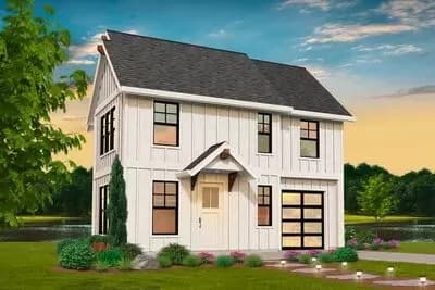999 Square Foot Rustic New American House Plan
