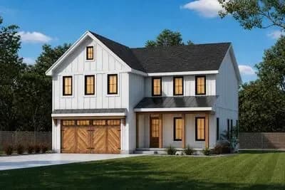 Two Story New American Contemporary Farmhouse Under 2200 Square Feet