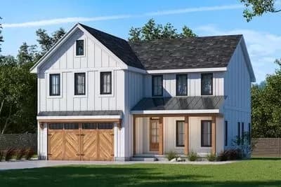 Two Story New American Contemporary Farmhouse Under 2200 Square Feet