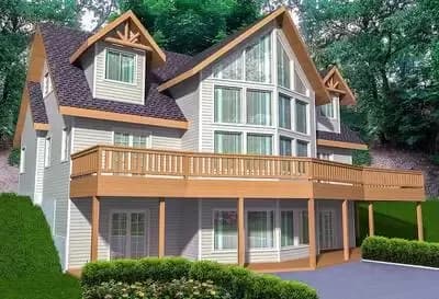 Mountain Home Plan with Majestic Views
