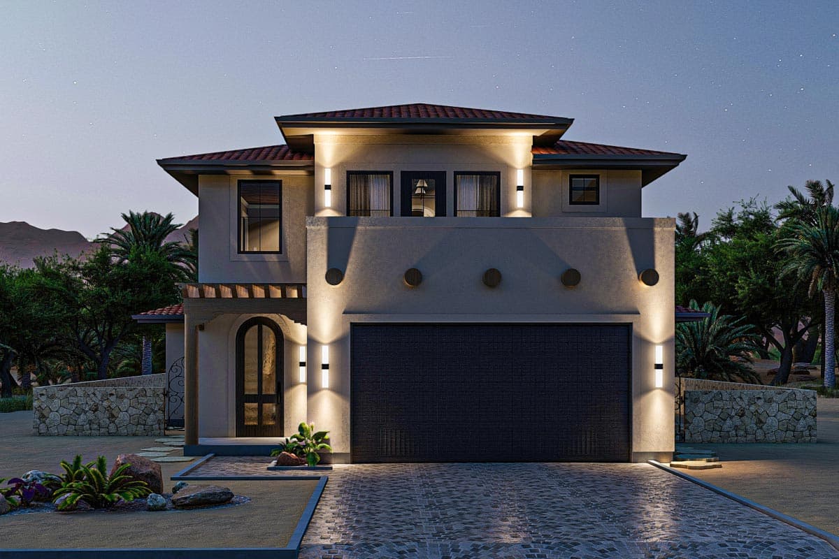 Plan 623258DJ: Southwest House Plan with U-Shaped Kitchen and Master Suite with Private Deck - Image #17 - Adobe , Southwest, Spanish