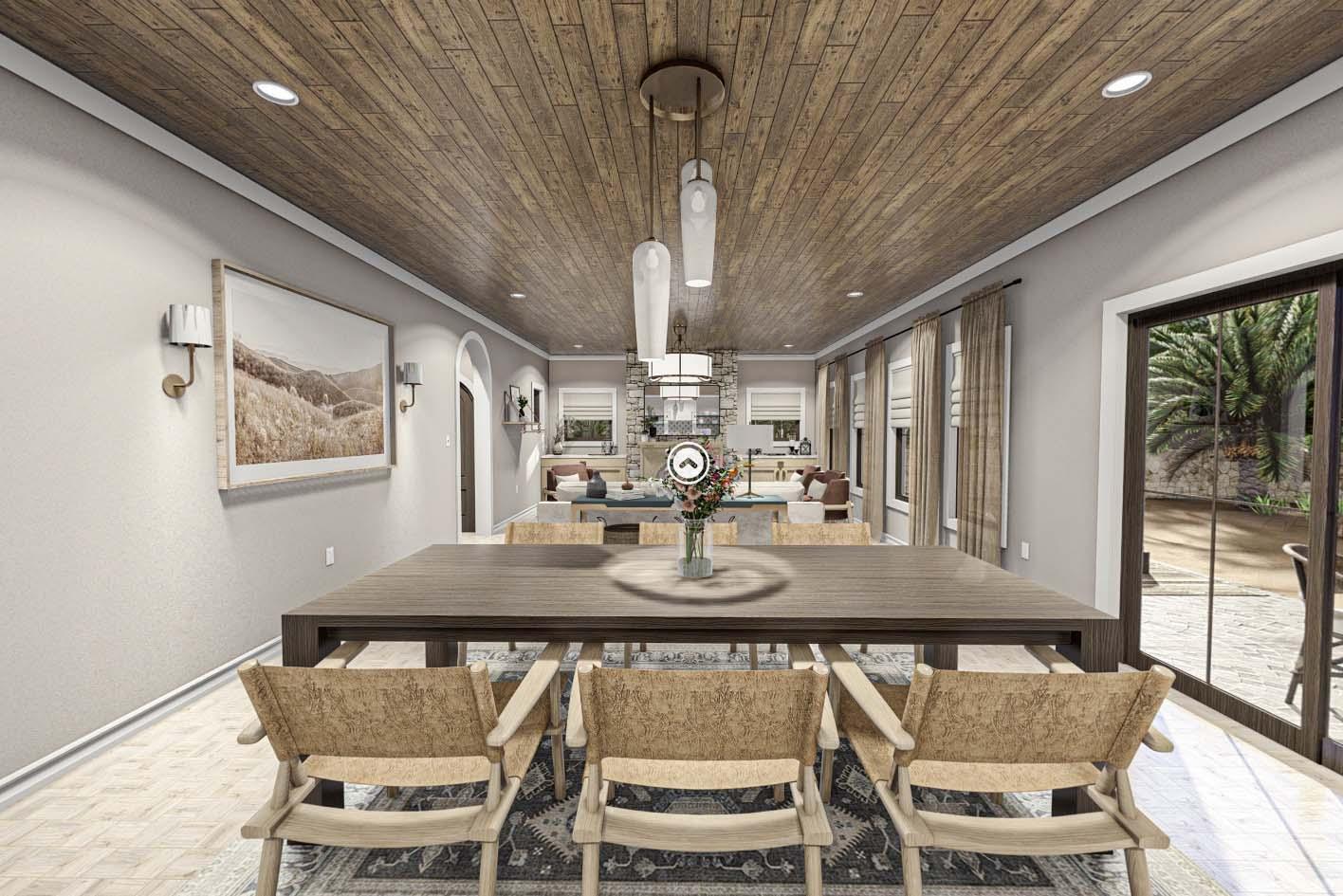 Plan 623258DJ: Southwest House Plan with U-Shaped Kitchen and Master Suite with Private Deck - Virtual Tour Cover Image - Adobe , Southwest, Spanish