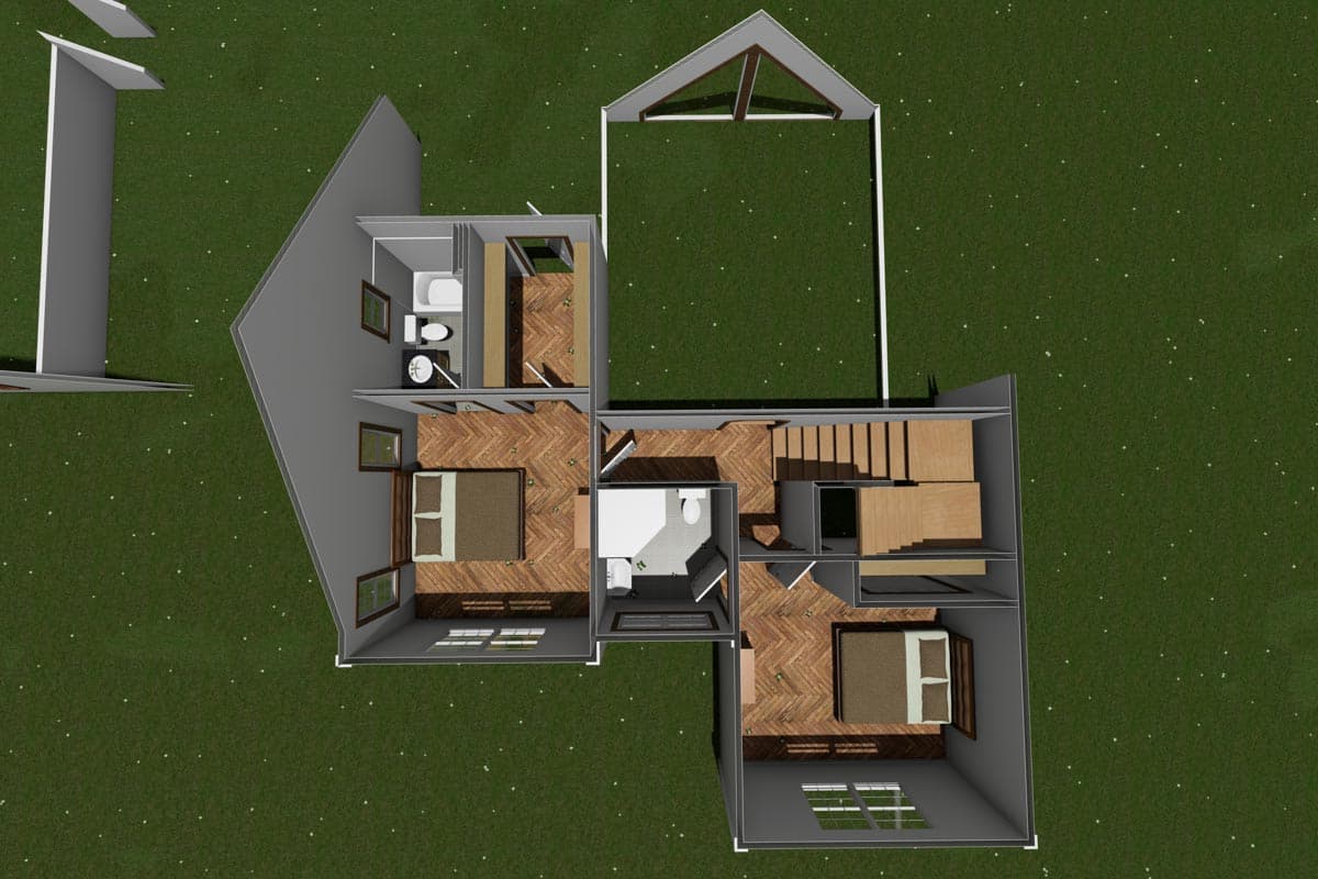 Plan 52322WM: 2530 Square Foot 3 Bed Modern Farmhouse Plan with Bonus Room Over 3-Car Garage - Image #9 - Country, Farmhouse, Modern Farmhouse