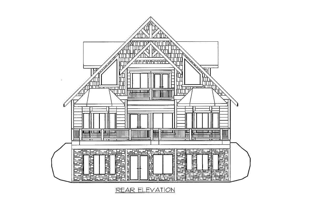 Plan 35327GH: Mountain House Plan with Wheelchair Accessible Gue - Image #4 - Mountain, Northwest, Rustic, Vacation