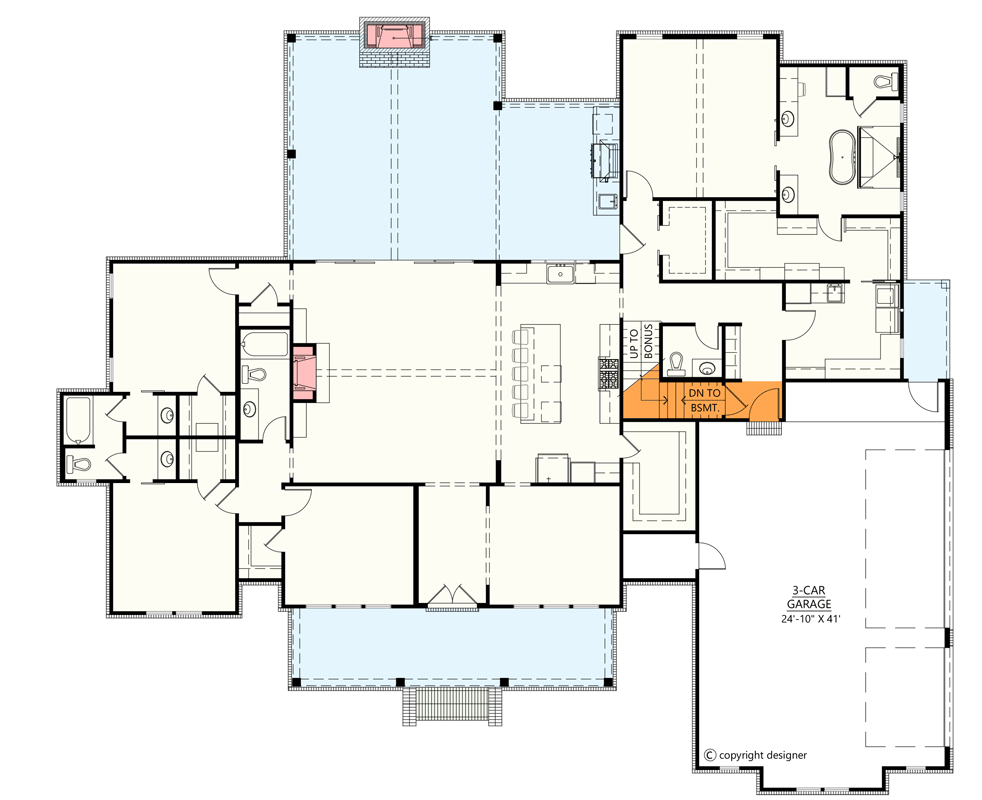 Plan 56539SM: Downsized 4-Bed Modern Farmhouse Plan Under 3000 Square Feet - Floor Plan - 3rd Floor - Country, Farmhouse, Modern Farmhouse, New American, Southern, Traditional