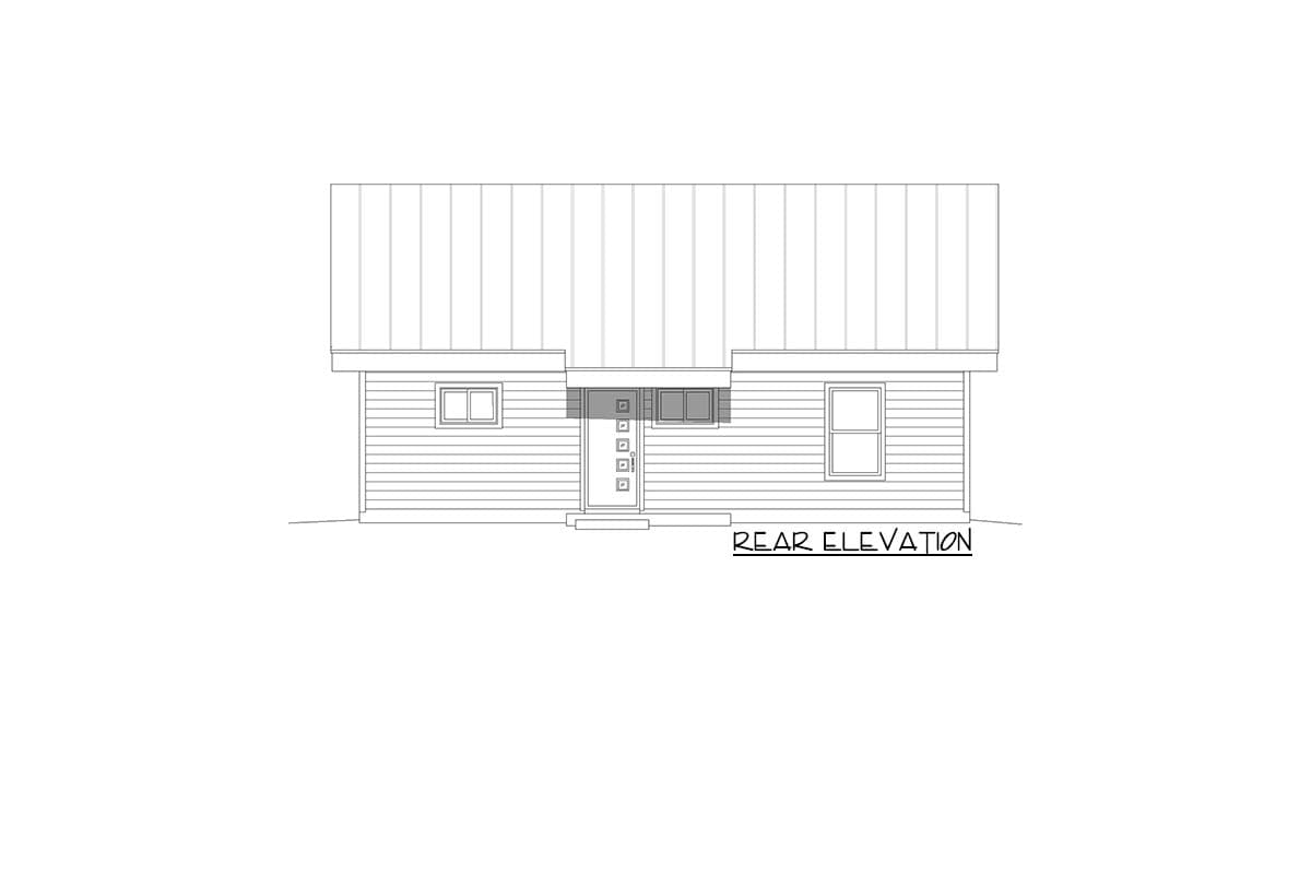 Plan 680150VR: 1557 Square Foot Lake House Plan with Loft and Flex Room - Image #4 - Contemporary, Modern, Mountain, Vacation