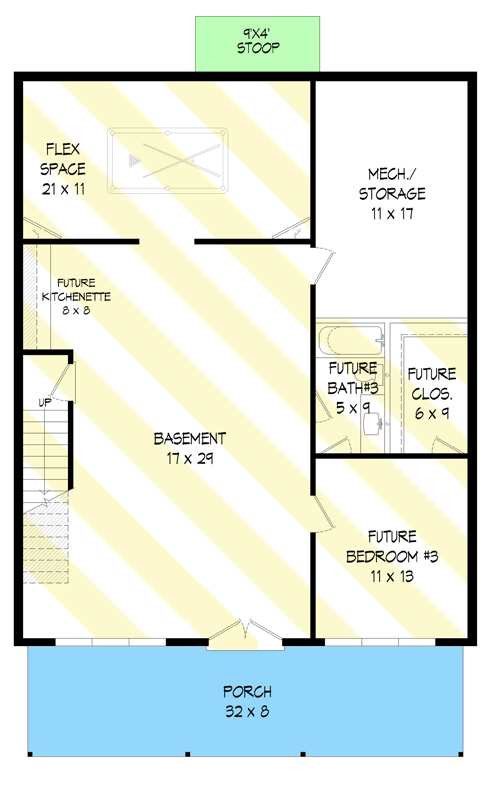 Plan 680150VR: 1557 Square Foot Lake House Plan with Loft and Flex Room - Floor Plan - Optionally Finished Lower Level - Contemporary, Modern, Mountain, Vacation