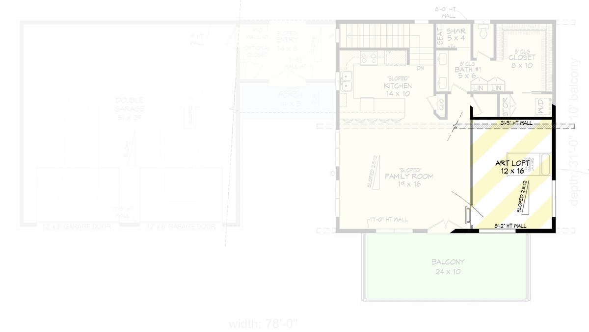 Plan 680151VR: 2111 Square Foot Mountain Home Plan with Upstairs Kitchen and Master Bonus Loft - Floor Plan - 3rd Floor - Mid Century Modern, Modern