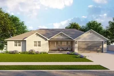 Classic Ranch House Plan Just Over 2000 Sq Ft with Optionally Finished Basement