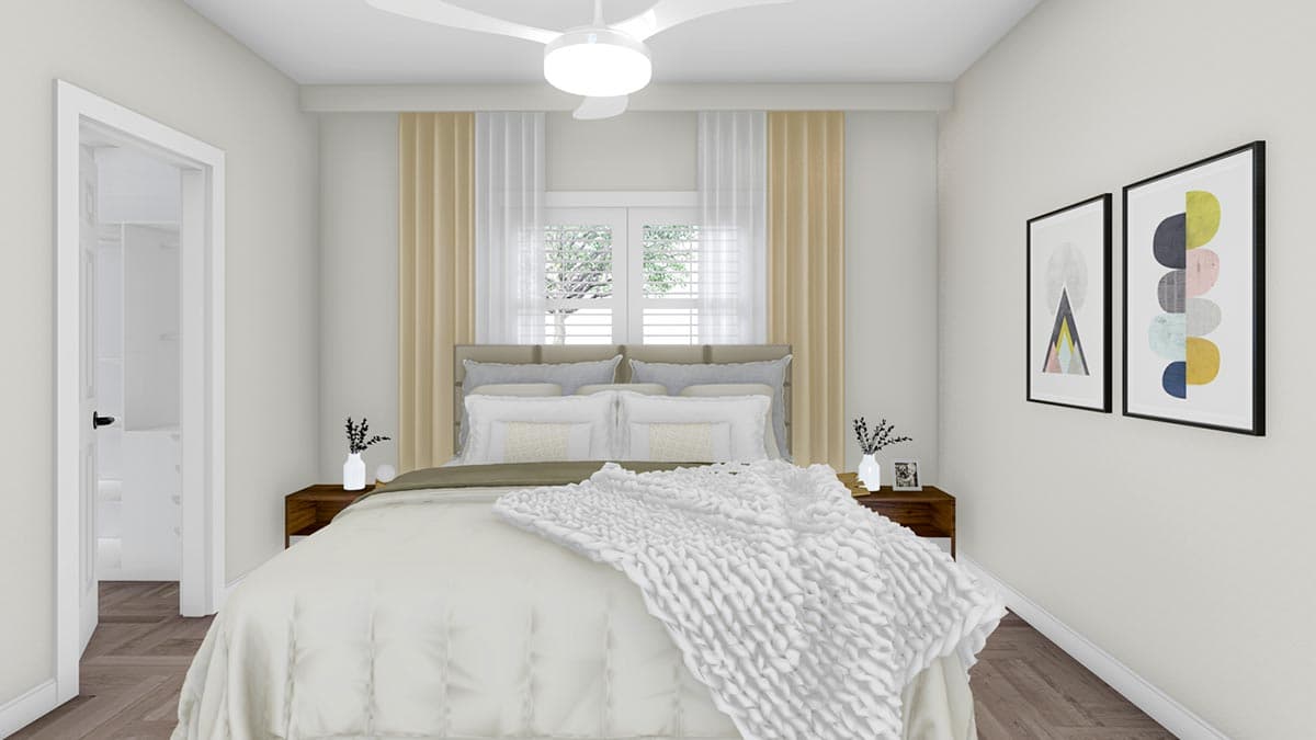 Plan 61446UT: 1280 Square Foot Starter Home with Lower Level Expansion - Image #10 - Country, New American, Ranch, Traditional