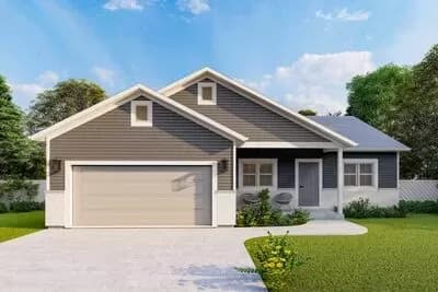 1280 Square Foot Starter Home with Lower Level Expansion