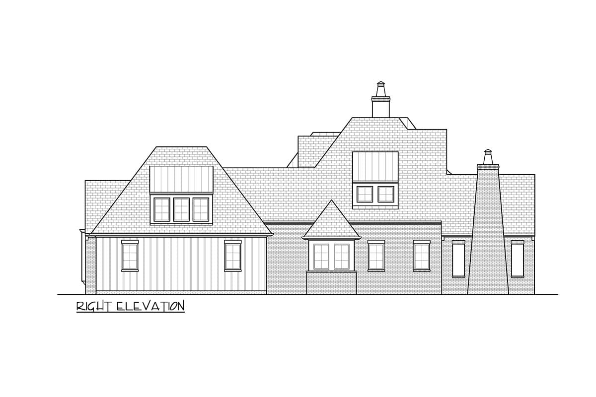 Plan 93198EL: Transitional French Country Home Plan with Pocket Home Office - Image #22 - Cottage, European, French Country, Transitional