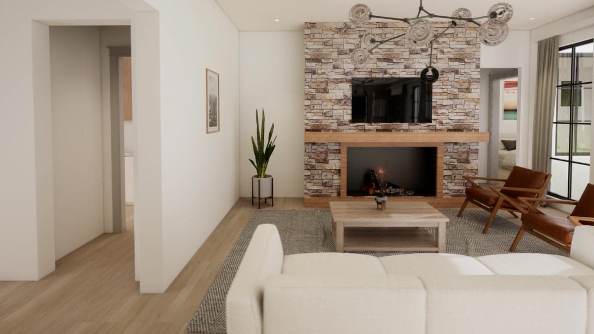 Plan 93198EL: Transitional French Country Home Plan with Pocket Home Office - Image #8 - Cottage, European, French Country, Transitional