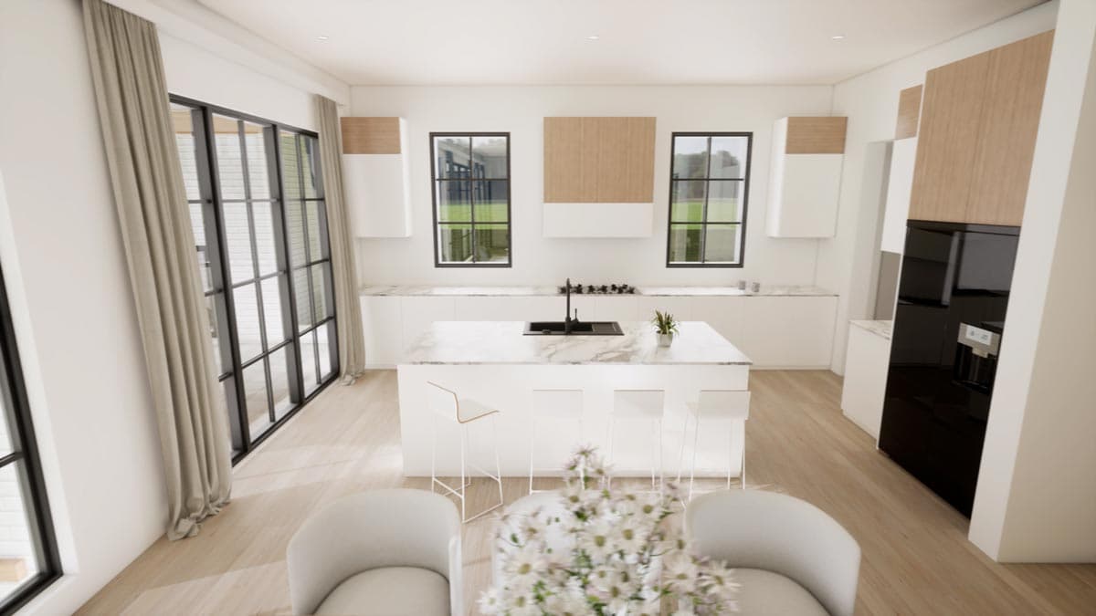 Plan 93198EL: Transitional French Country Home Plan with Pocket Home Office - Image #12 - Cottage, European, French Country, Transitional