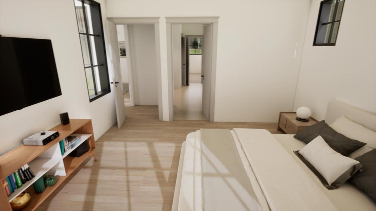 Plan 93198EL: Transitional French Country Home Plan with Pocket Home Office - Image #14 - Cottage, European, French Country, Transitional