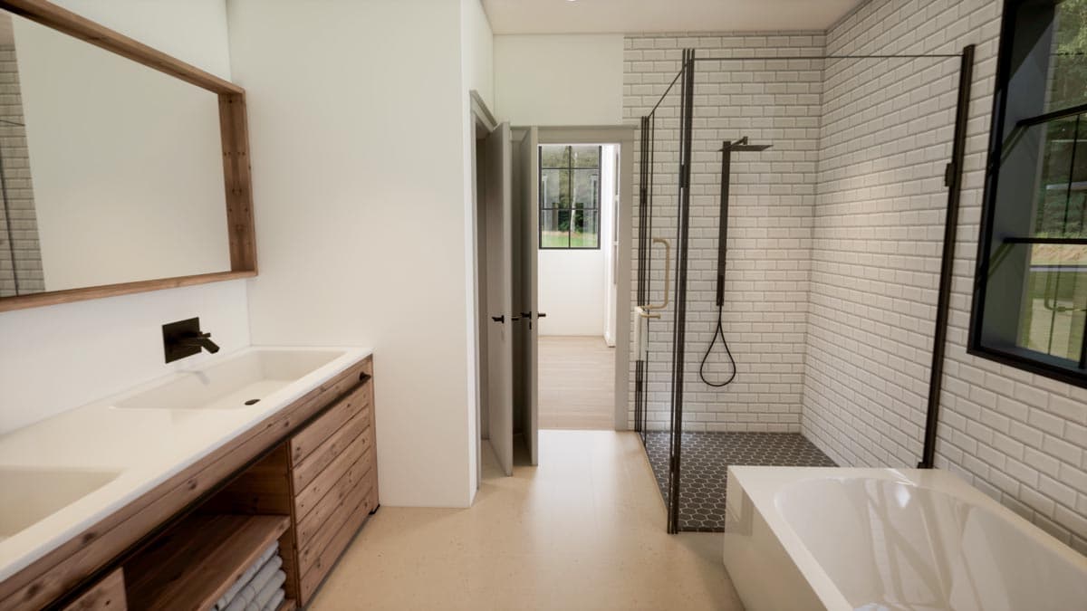 Plan 93198EL: Transitional French Country Home Plan with Pocket Home Office - Image #15 - Cottage, European, French Country, Transitional