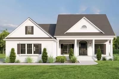 Southern Home Plan with Main Floor Master with Direct Laundry Access