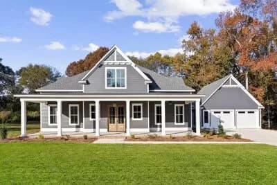 2421 Country Lake House Plan with Well-Balanced Exterior and 2-Car Garage
