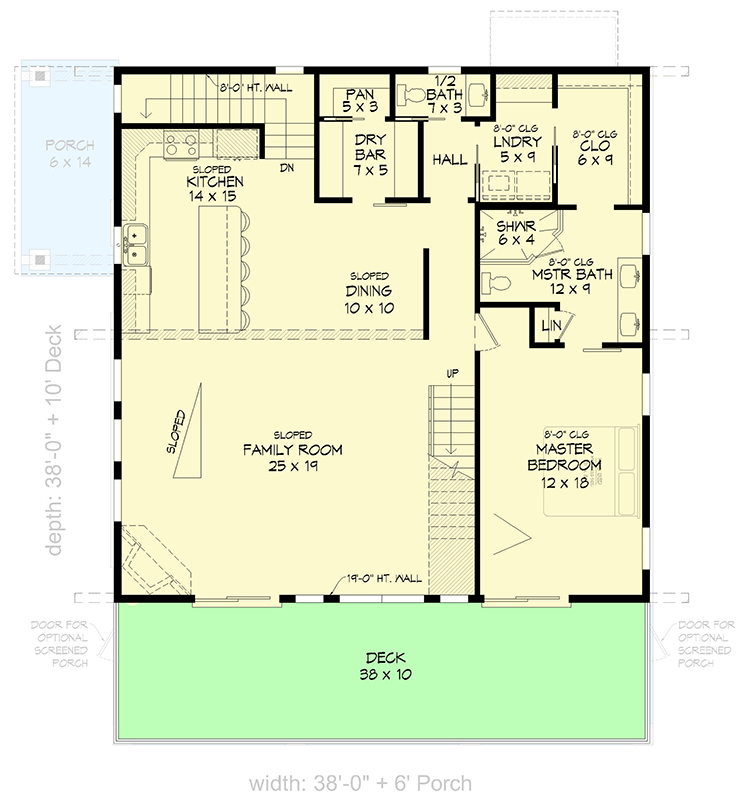 Plan 680158VR: 2434 Square Foot 3 Bed Contemporary House Plan with Large Deck - Floor Plan - 2nd Floor - Traditional