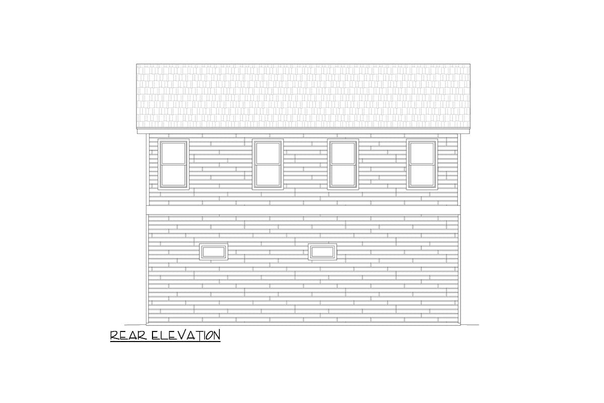 Plan 680159VR: Flexible Garage Apartment with 910 Square Feet of Finished Upstairs Space - Image #4 - Traditional